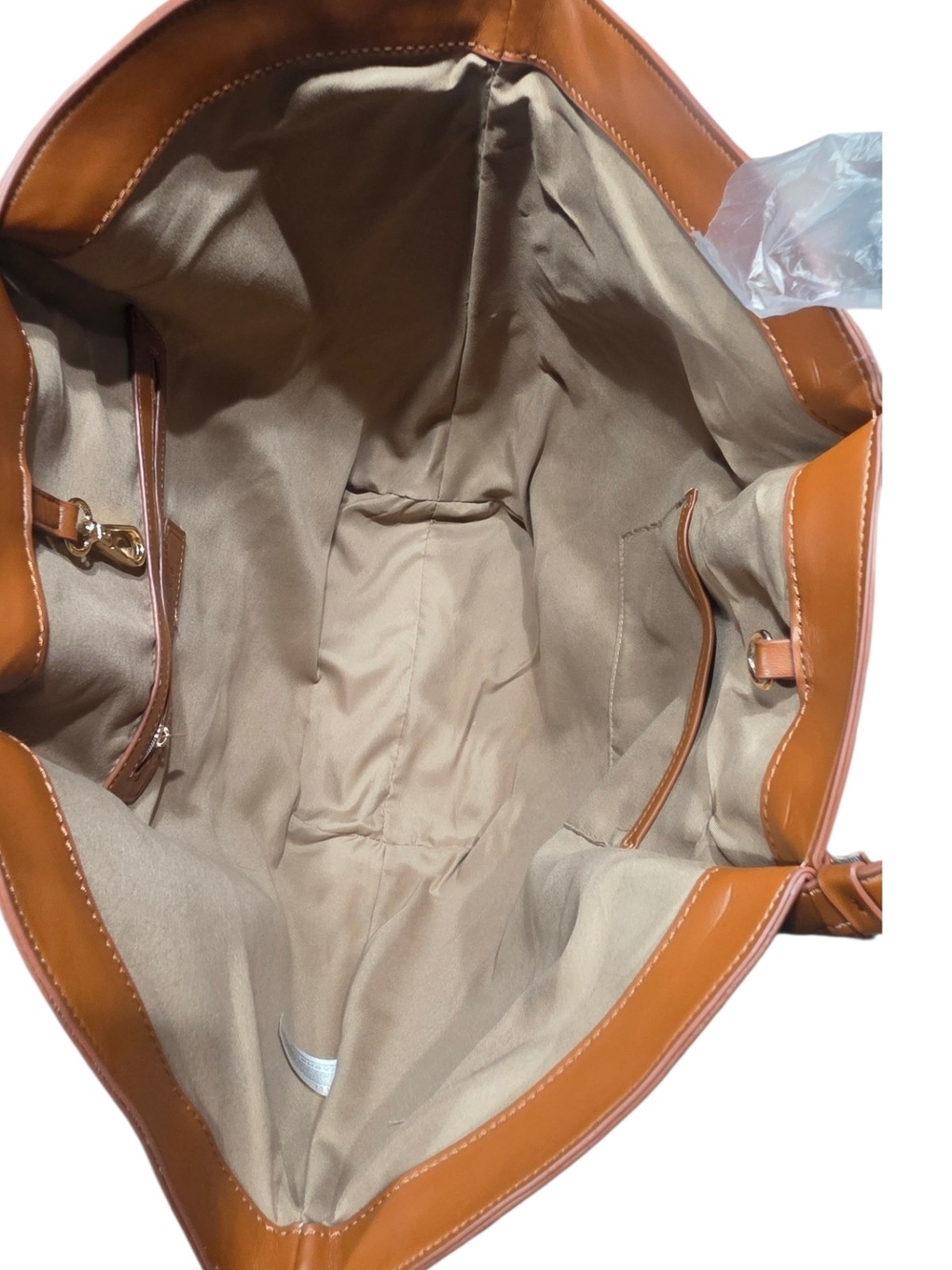 Nicole Miller New York Beige And Tan Leopard Jacquard Tote Bag No Callout NWT - Picture 10 of 12